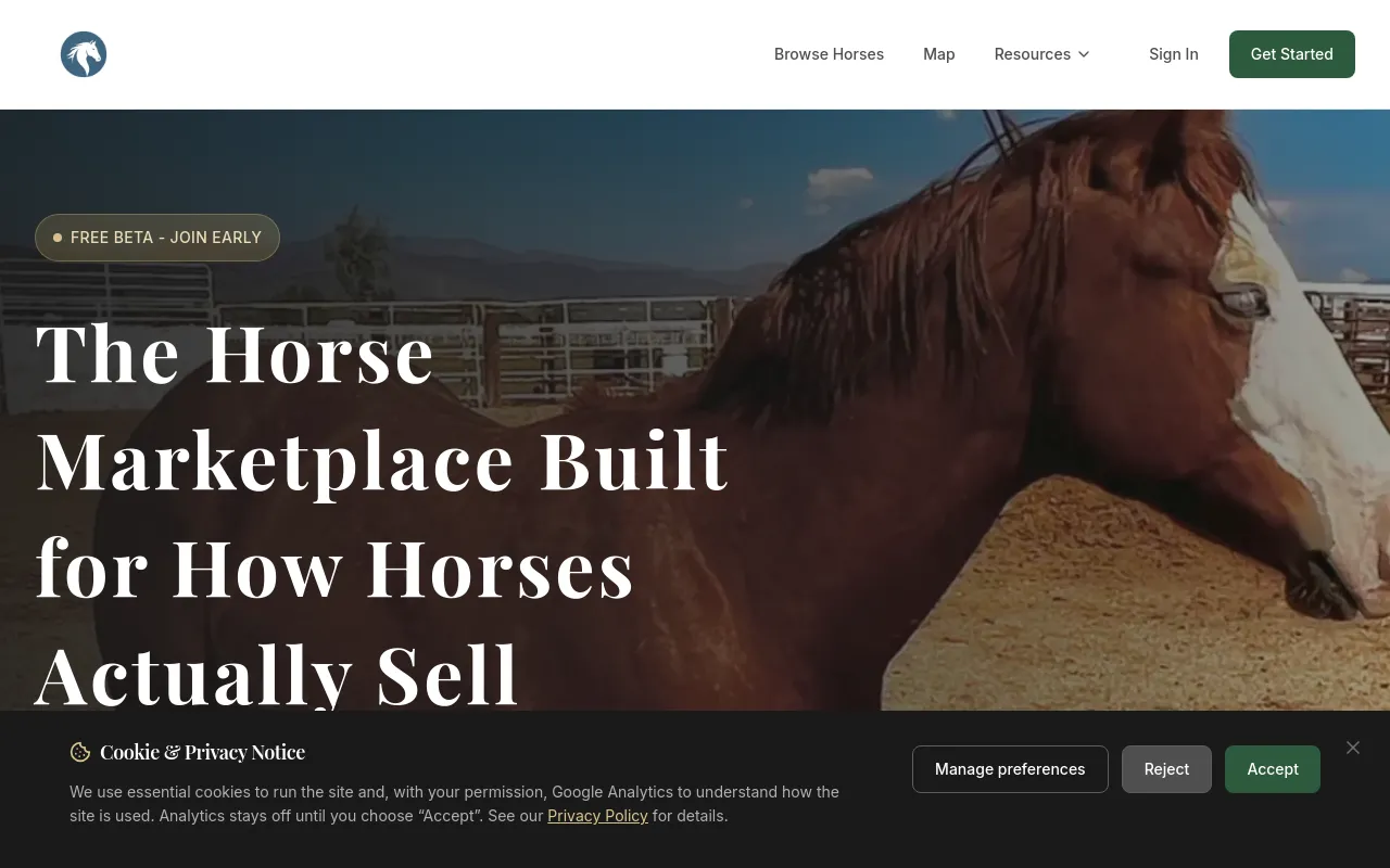 Bridleway website screenshot