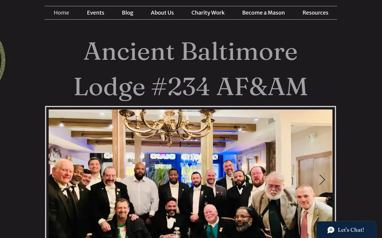 Ancient Baltimore Lodge No. 234 website screenshot
